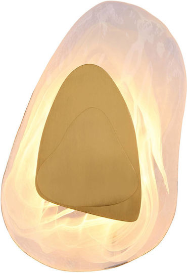Globo Lighting Lamp Wall with Integrated LED and Warm White Light Transparent 20.5x32cm