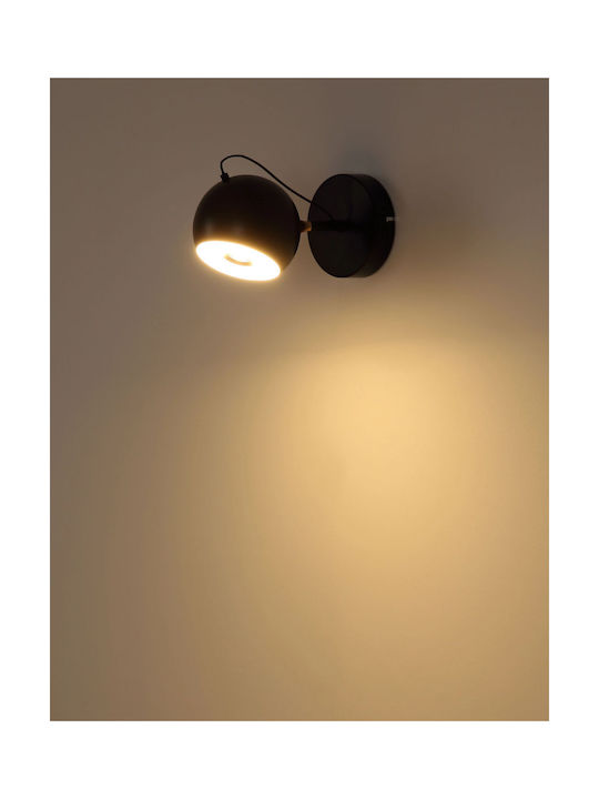 Globo Lighting Φωτιστικό Τοίχου με Ενσωματωμένο LED και Θερμό Λευκό Φως Μαύρο