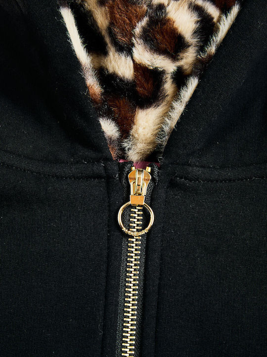 Kids Sweatshirt Cardigan with Black Hood