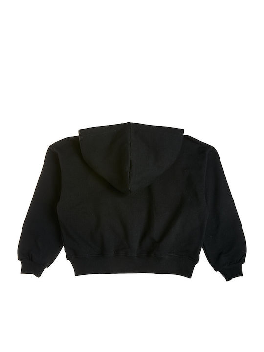 Kids Sweatshirt Cardigan with Black Hood