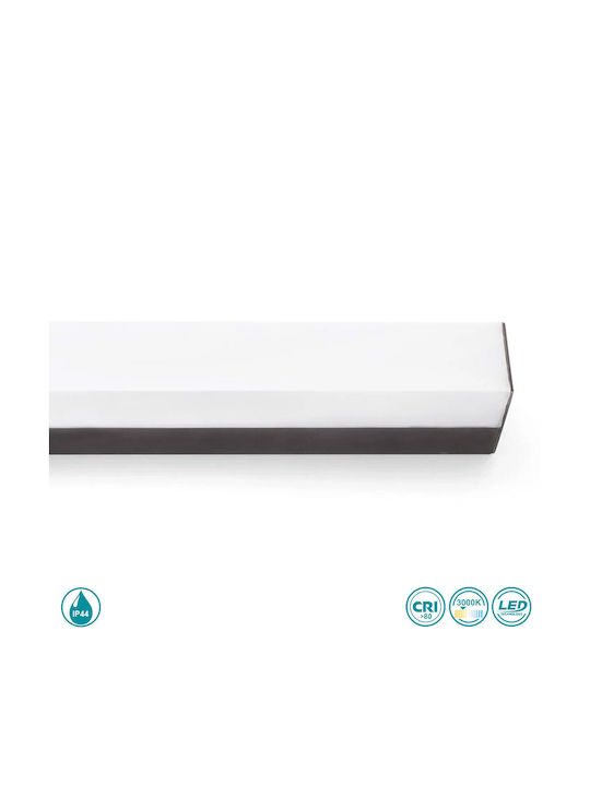 Faro Barcelona Nilo Modern Leuchte Badezimmer mit Integrierter LED und Warmweißes Licht Schwarz 60x4cm