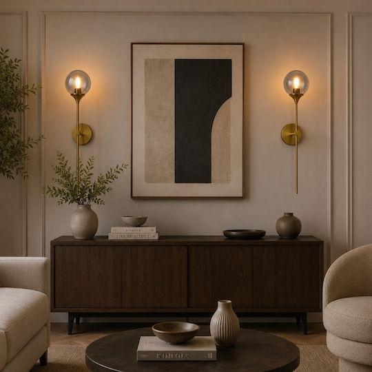 Artekko Modern Wall Lamp with E14 Socket Pink 15x15cm