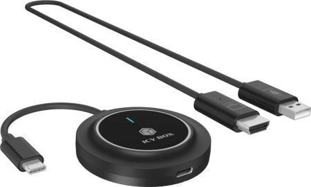 Icy Box Ib-wl101 Drahtloser Bluetooth-Empfänger Sender USB Typ-c Zu HDMI Schwarz