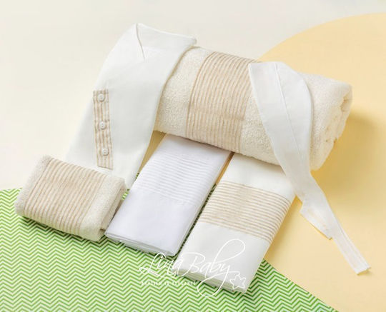 Lina Baby Set Tauföldecken Ecru 5 Stück