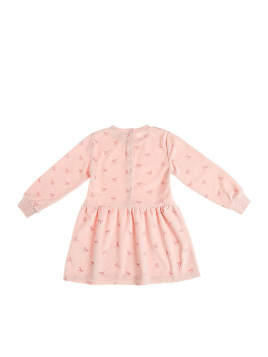 Mädchenkleid Samt Rosa