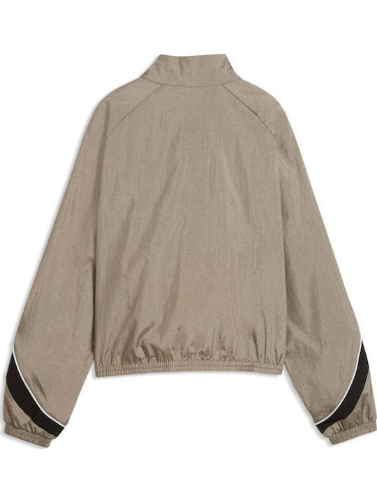 Sport Damen Sweatshirt Jacke Grau