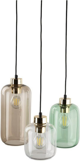 TK Lighting Marco Green Pendant Light Multicolour with Socket E27 36cm