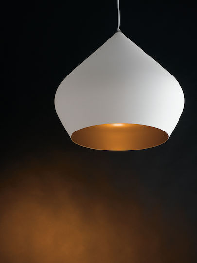 Fan Europe Tholos Pendant Light White Bell with Socket E27 52cm