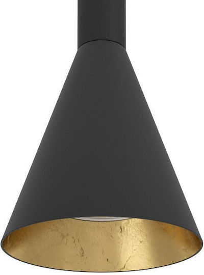 Eglo Cortaderas Lustră Negru Calea ferată pentru 4 Becuri GU10 113x8.5x150cm.