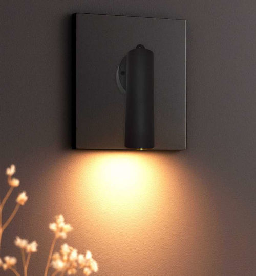 Atman Einzel LED Warmes Weiß Spot in Schwarz Farbe