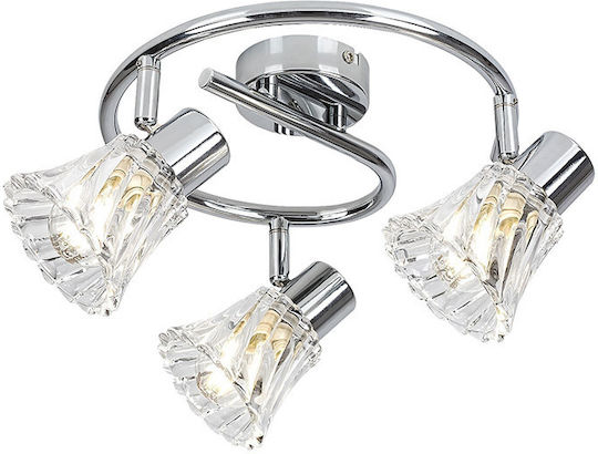 Rabalux Hestia Triple Spot with Socket E14 in Silver Color
