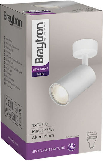 Braytron Single Spot with Socket GU10 in White Color