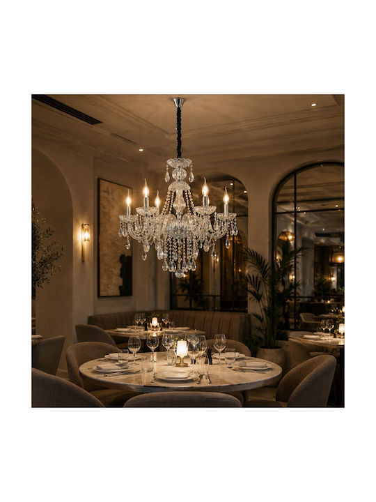 Artekko Chandelier with Crystals Transparent 023-3017