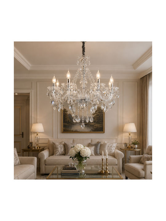 Artekko Chandelier with Crystals Transparent 023-3028