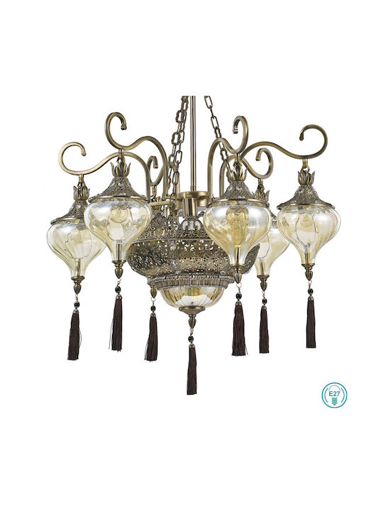 Ideal Lux Harem Candelabru 9xE27 Ø75cm Argintiu 116006
