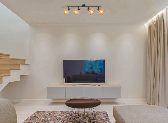 Globo Lighting Wenna Spot mit 4 Lichtern und mit Fassung E27 in Beige Farbe