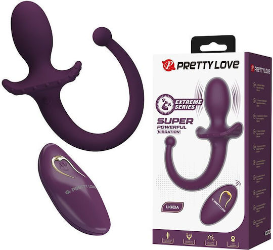 Pretty Love Anal Plug mit Kabelloser Funktion und Vibration Lila