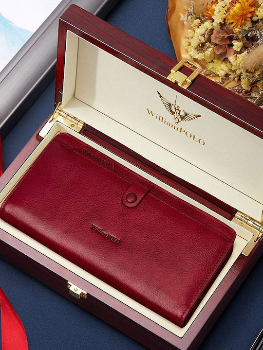 Leder Herrenbrieftasche Burgundisch