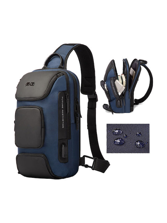 Men's Shoulder / Crossbody Bag Blue 7086 Blue