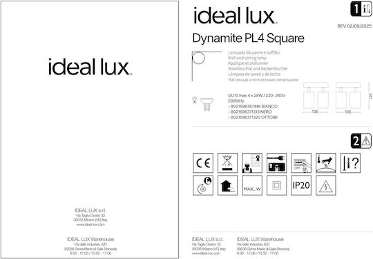 Ideal Lux Spot în Culoare Negru