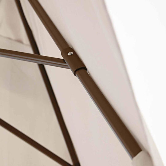 Ομπρέλα Τετράγωνη Μεταλλική Γκρι 1.94x1.94xΥ2.55m