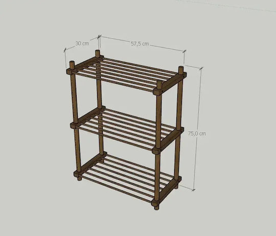 Organizator Pantofi din Bambus 75x57.5x30cm