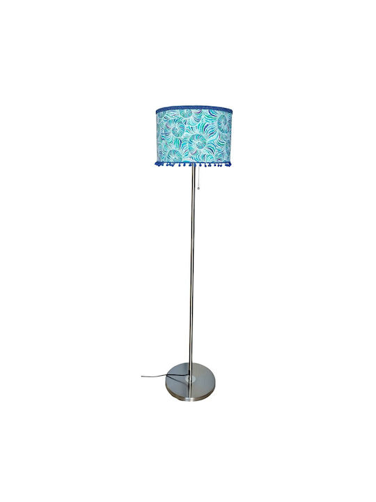 Oxygen Blue Ocean Floor Lamp H165xW1.65cm. with Socket for Bulb E27 Blue
