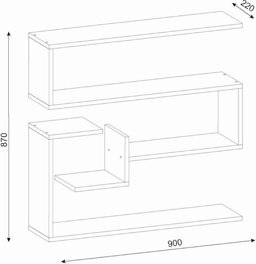 Ράφι 90x22x87εκ. Anthracite Ράφι 90x22x87εκ. Anthracite