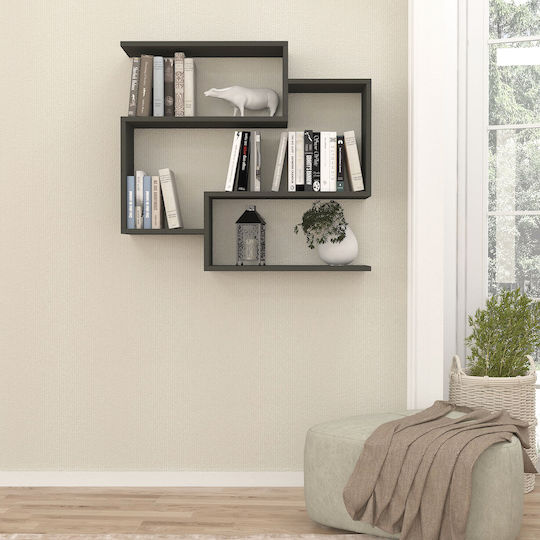 Wandregal Anthracit 90x22x82cm