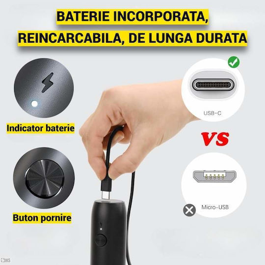Aparat de Făcut Frappe de Mână cu Baterie Maro