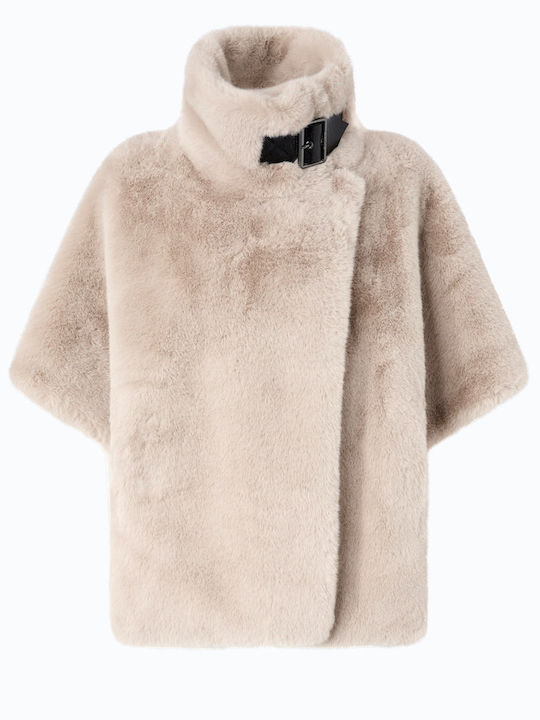 Short Women's Beige Fur