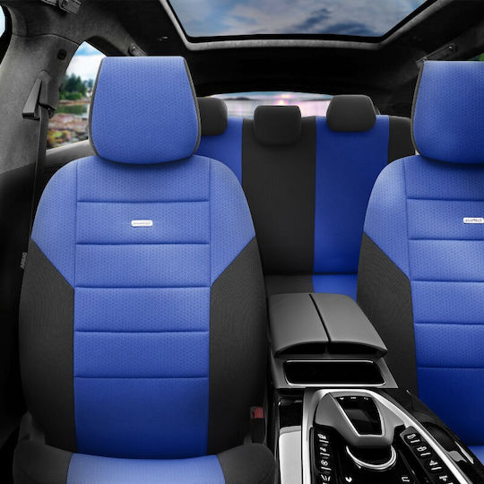 Car Seat Covers Otom One Design Universal Cotton Fabric Rachel Set Front Rear 10 Pieces Black Blue One-107
