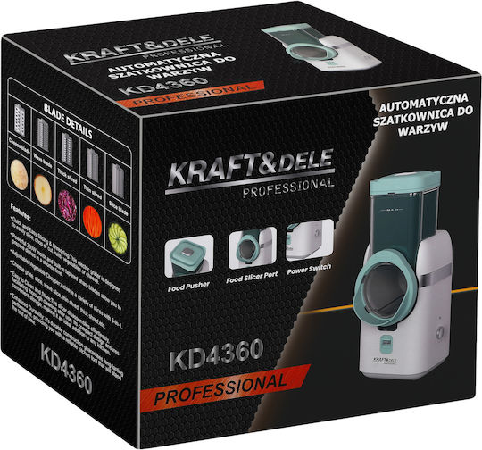 Kraft & Dele Gemüseschneider / Obstschneider 250W Weiß