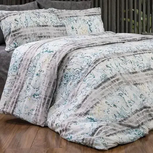 Set Huse Pentru Pilote Bumbac Satinat 200x220cm Dublu Cu 2 Fețe De Pernă & 1 Cearșaf Satin