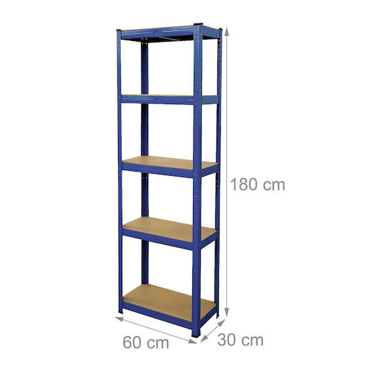 Relaxdays Ραφιέρα Dexion 60x30x180εκ. με 5 Ράφια