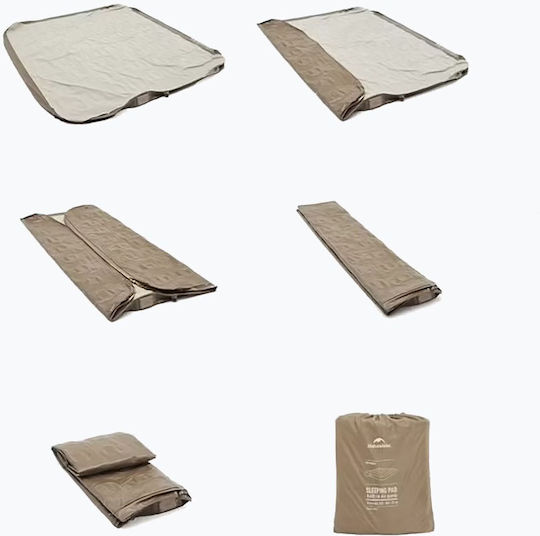 Naturehike Φουσκωτό Στρώμα Ύπνου King Size 200x200x25εκ. Καφέ