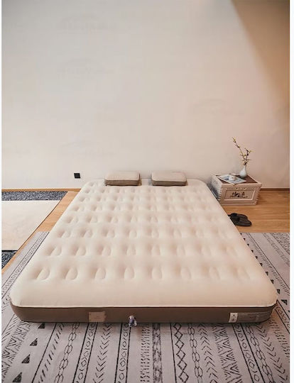 Naturehike Φουσκωτό Στρώμα Ύπνου King Size 200x200x25εκ. Καφέ