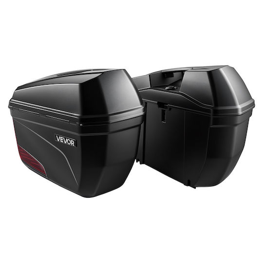 Vevor Geantă Laterală pentru Motocicletă 46l 23l*2 Geantă de Șa pentru Motocicletă de Uz General Abs Impermeabile Detașabile Cutii Laterale pentru Motocicletă Stânga și Dreapta Cu Lacăt de Siguranță Depozitare Bagaje Set 2