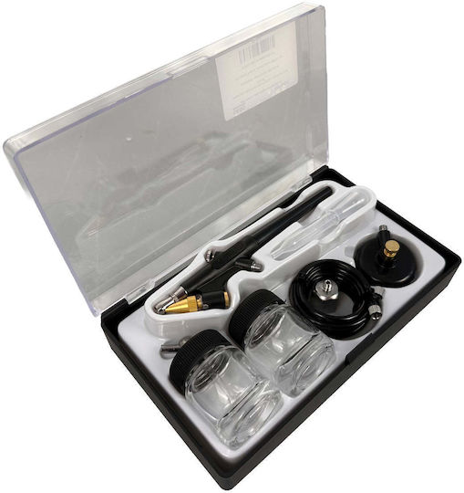 Gebo Aerograf cu Recipient 22ml Duza 0.5mm Presiune 3.5bar Cu Baterie Set