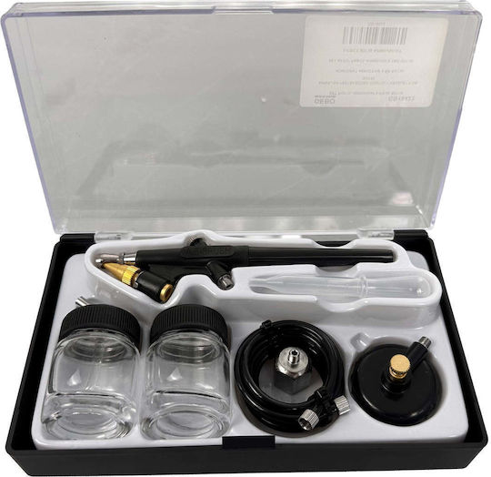 Gebo Aerograf cu Recipient 22ml Duza 0.5mm Presiune 3.5bar Cu Baterie Set