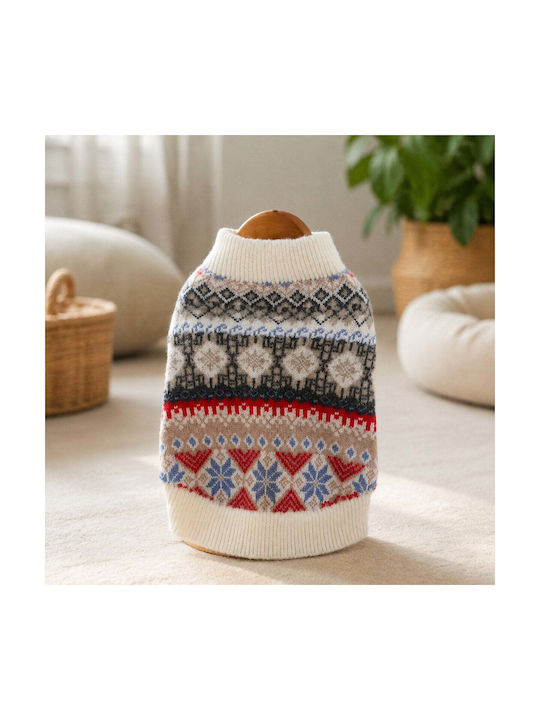 Pulover Tricotat Pentru Câini Mici Model De Iarnă Cu Eșarfă