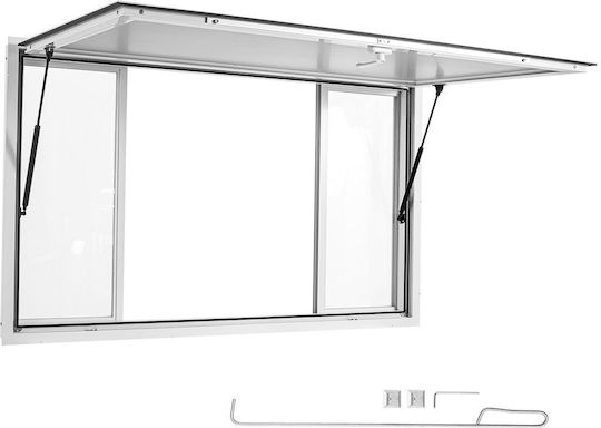 Vevor Concession Window 1524x915mm Service Window Aluminum Alloy Food Truck Serving Base Up To 85 Degrees 4 Sliding Acrylic Windows Awning Door Tow Hook Water Resistant