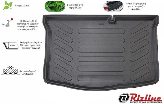 Килим за багажник 3D Car Mats Гумиран TPE Hyundai I20 2014-2020 Черен Rizline