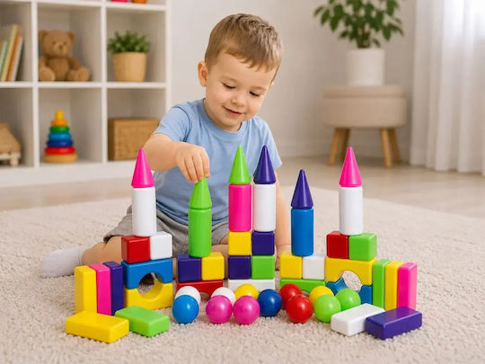 Hashtag Toys Cuburi de construit Educative City Life Mini 3 pentru 3+ Ani 54 Buc HTB1218