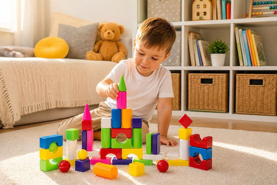 Hashtag Toys Cuburi de construit Educative City Life Mini Building Set 1 pentru 3+ Ani 43 Buc HTB1213