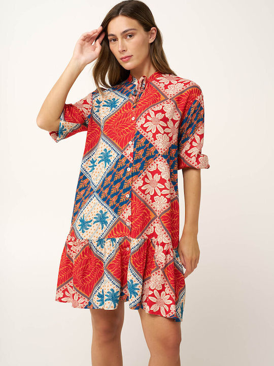 Summer Mini Dress Red Clay