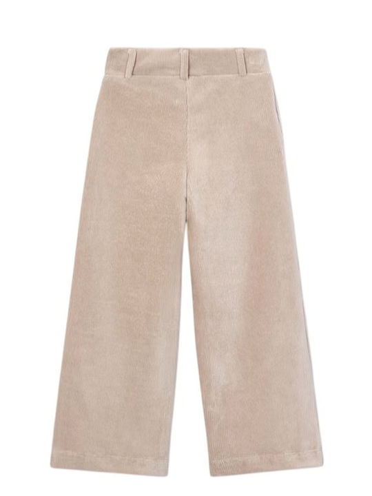 Kinderhose aus Kordelstoff Beige
