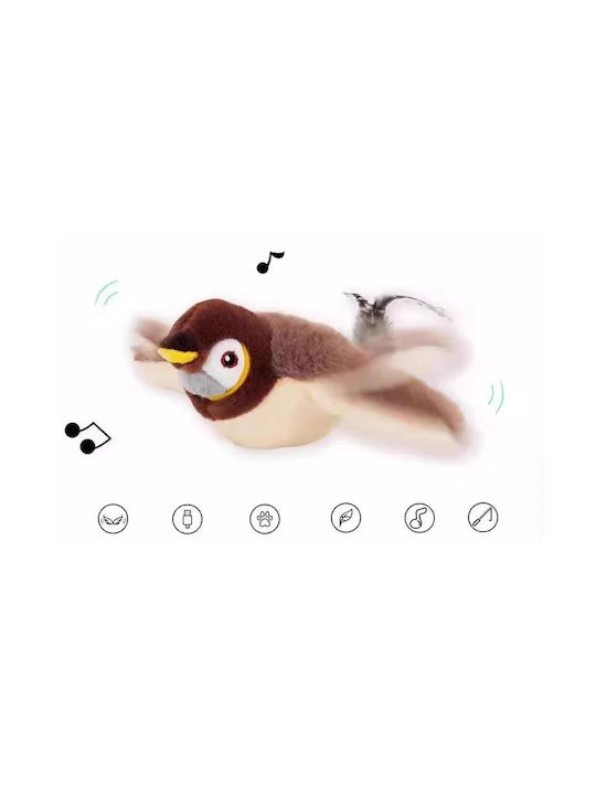 Interaktives Katzenspielzeug Vogel Realistische Bewegung & Ton mit Katzenminze
