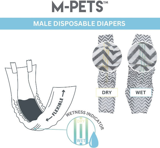 M-Pets Βρακάκι Σκύλου για Ακράτεια Medium 12τμχ