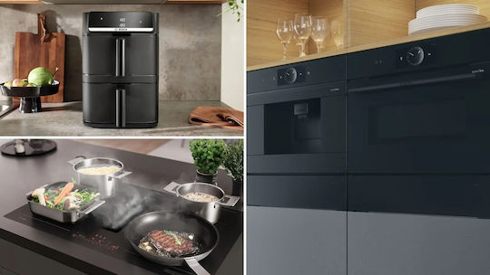 Bosch Mafd661b7 Heißluftfritteuse mit Doppeltem Abnehmbaren Behälter 12lt